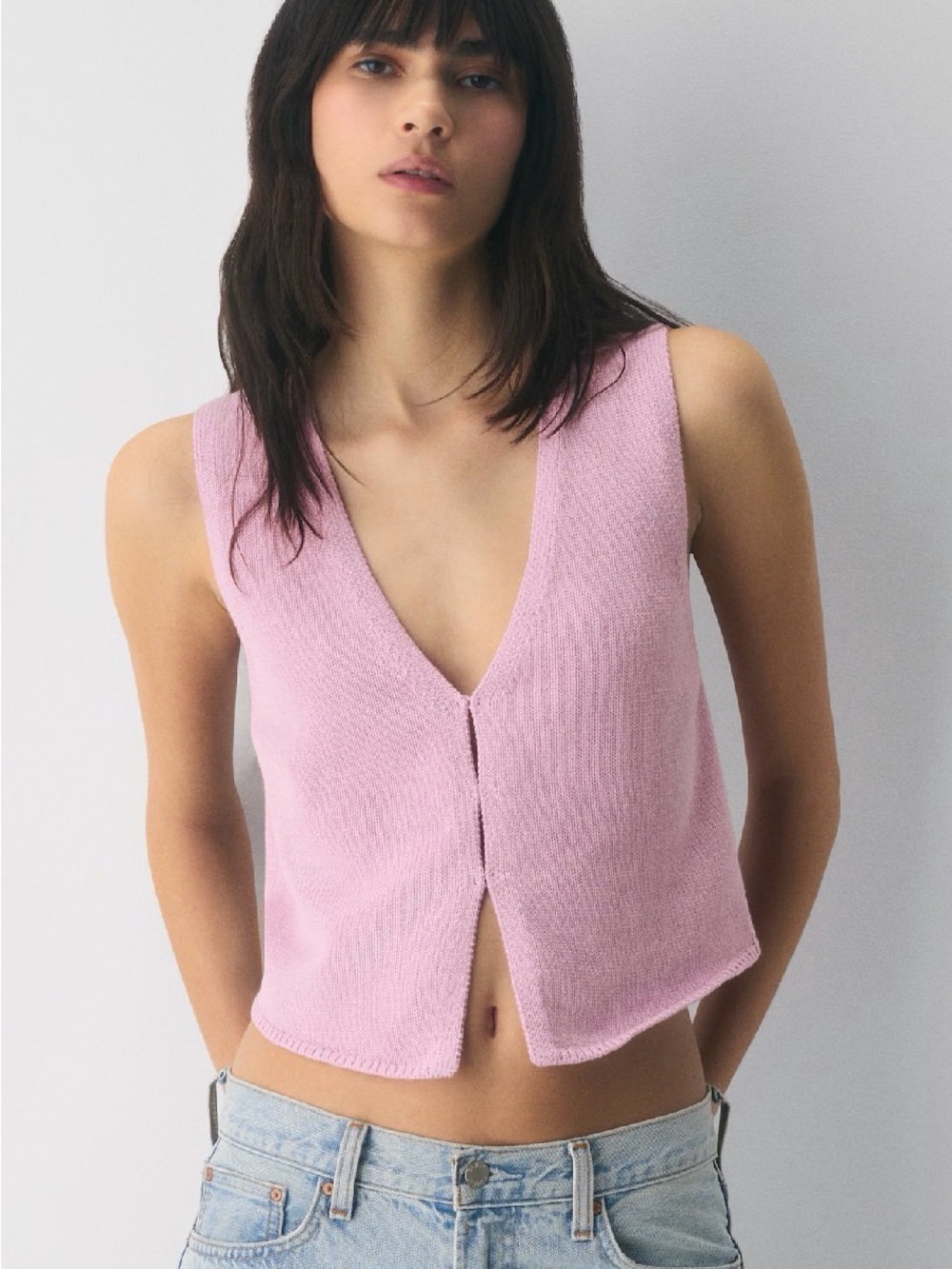 Aritizia Wilfred Cotton Charm Basque Sweater in Sweet Pea Purple NWT Sz Medium